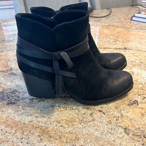 Leather boc booties 7-1/5